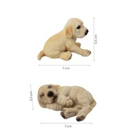 Kit 2 Mini Estátuas Filhotes de Cachorro Labrador em Resina - Decoração Fofa para Casa e Escritório - imagem 2