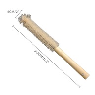 Escova de Limpeza para Garrafas com Cabo de Madeira e Curva Profunda - Nylon Resistente e Design Ergonômico - imagem 3