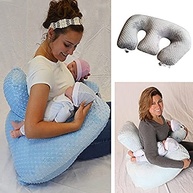 Travesseiro de Amamentação Multifuncional para Gêmeos - Suporte Ergonômico em Tecido de Algodão Lavável - imagem 3