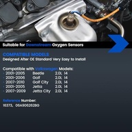 Sensor de Oxigênio O2 Downstream 16373 para VW Beetle, Golf e Jetta 2.0L L4 (2001-2010) - imagem 3