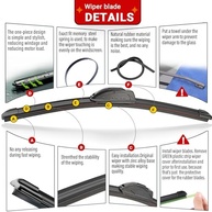 Palhetas Limpador Para-Brisa Raintok Ford Edge 2007-2014 (Dianteiras e Traseira) - Kit 3 Peças Originais - imagem 4