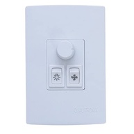 QV371 Interruptor Para Ventilador De Teto Com Dimmer e Controle Giratório - 1 Lâmpada - imagem 2