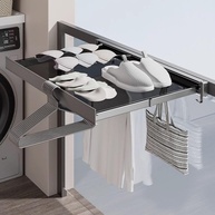 Rack de Secagem Retrátil para Parede com Malha - Solução Dobrável para Lavanderia e Pátio - imagem 1