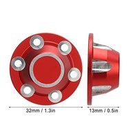 Tampa de Trava de Pneu RC Domary: Liga de Alumínio Premium para Axial 1/6 SCX6 JLU (Vermelho) - imagem 3