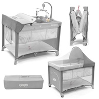 Berço Portátil SleepGuard Dobrável para Bebês - Estrutura Segura e Confortável Ragaluma (Cinza) - imagem 1