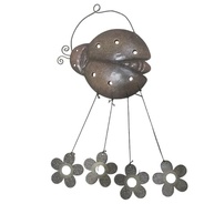 Sino dos Ventos Joaninha Flores - Som Relaxante para Jardim, Varanda e Decoração de Janela - imagem 2