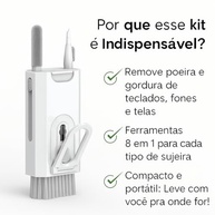Kit de Limpeza 8 em 1 para Eletrônicos | Limpa Teclados, Tela e Gadgets com Segurança - imagem 4