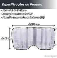Protetor Solar Automotivo Premium Dobrável para Para-Brisas - Proteção Térmica UV - imagem 5