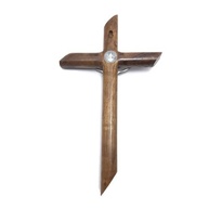 Crucifixo de Parede em Madeira com Medalha de São Bento - 25 cm | Decoração e Espiritualidade - imagem 5