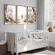 Arte de Parede de Jardim de Fadas - 3 Pinturas Encantadas para Decoração Mágica - imagem 5