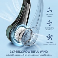 Ventilador Pessoal Sem Pás PenKou - Resfriamento Omnidirecional 360°, 60 Pás de Turbina Dupla, 4000mAh - imagem 4