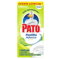 Pato Desodorizador Sanitário Citrus - Pastilha Adesiva com 3 Unidades - imagem 1