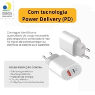 Carregador Turbo 50W Universal USB-C PD e USB-A QC - Carregamento Rápido e Seguro - imagem 5