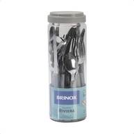 Faqueiro 24 Peças Riveira Cinza com Lâminas em Aço Inox – Elegância e Durabilidade na Sua Cozinha - imagem 1