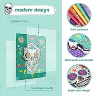 6 Peças de Decoração de Parede Caveira de Açúcar - Dia dos Mortos | Arte Mexicana Vibrante para Sala, Quarto e Escritório - imagem 5
