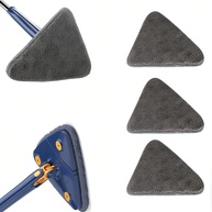 Kit com 3 Panos de Microfibra para Mop Triangular Giratório - Alta Performance e Durabilidade - imagem 1