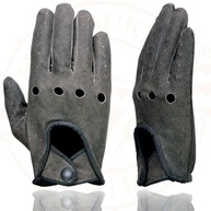 Luvas Milwaukee Leather MG7507: Couro Perfurado Cinza Respirável para Motociclistas - imagem 5