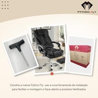 Cadeira de Escritório Presidente Ergonômica com Apoio para Pés e Encosto Ajustável - Conforto Premium para Home Office - imagem 4