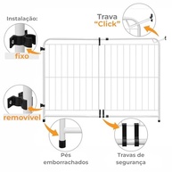 Portão Pet Extensível 70-115cm | Segurança e Liberdade para Cães e Bebês - imagem 5