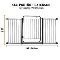 Grade de Proteção Reforçada 144/149cm - Segurança Total para Crianças e Pets - imagem 3