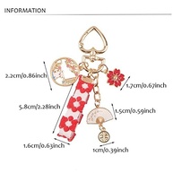 Pingente de estilo coreano porta-chaves de carro bonito chaveiro de liga floral leque pérola desenho animado coelho chaveiro, Estilo 1, G - imagem 3