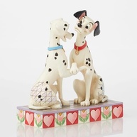 Estátua Jim Shore Disney 101 Dálmatas Pongo e Perdita em Resina Pintada à Mão - Coleção Traditions - imagem 5
