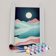 Kit de Pintura Terapêutica MAUE ART - Paisagem Noturna 40x50 cm - Pintura Acrílica Relaxante para Adultos - imagem 3