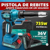 Pistola de Rebite Elétrica Sem Fio 36V: Potência e Versatilidade para Seus Projetos - imagem 3