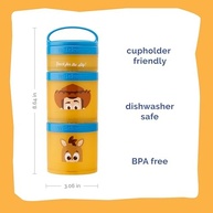 Conjunto de Copos Empilháveis Whiskware Disney Pixar - Lanche Escolar e Viagem com Segurança e Estilo - imagem 3