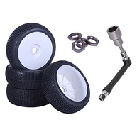 Kit 4 Pneus e Rodas 17mm para Carrinho 1/8: Tração e Durabilidade Off-Road - imagem 2