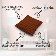 Bolsa Térmica Samani para Cólica de Bebês - Estampa Marrom Poá - imagem 4