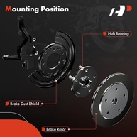 A-Premium Protetores de poeira de freio dianteiro e do lado do passageiro compatíveis com modelos Dodge - Ram 2500/Ram 3500 2003-2008, somente modelo 4WD, conjunto de 2 peças - imagem 4
