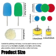 Mini Almofadas de Polimento para Detalhes de Carro - Conjunto Profissional de Esponjas Resistentes e Macias - imagem 3
