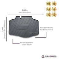 Protetor de Porta-Malas Premium para VW Polo (2018-2023) - Tapete Bandeja em Relevo - imagem 4