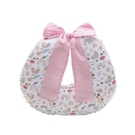 Almofada de Amamentação Arco-Íris com Pompom e Ajuste - Conforto e Estilo para Mães Modernas - imagem 1