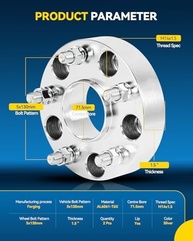 Espaçadores de Roda PHILTOP 5x130mm 38mm - Performance e Estilo para seu Porsche e SUVs - imagem 3