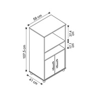 Balcão para Cozinha com 2 Portas e 2 Nichos - Design Moderno e Funcional da Nova Mobile - imagem 3