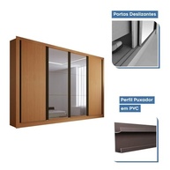 Guarda-Roupa Casal com 6 Espelhos 4 Portas Zara Espresso Móveis Carvalho - Design Sofisticado e Funcionalidade - imagem 4