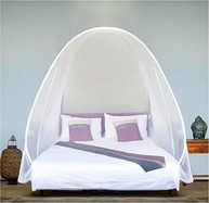 Mosquiteiro Tenda Branco para Cama de Casal - Dobrável, Prático e Portátil - imagem 5