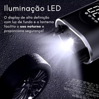 Mini Compressor de Ar Digital Recarregável: Inflador Portátil com Lanterna LED para Pneus, Bolas e Mais! - imagem 4