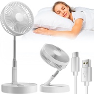 Ventilador Portátil Dobrável Silencioso 4 Velocidades com Bateria Recarregável Bivolt - Ideal para Dormir e Ambientes Compactos - imagem 1