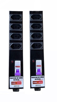 Kit 2 Filtros de Linha 4 Tomadas 20A Metal com Disjuntor - Segurança e Potência para Seus Equipamentos - imagem 1