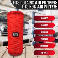 Pré-filtro FILTERWEARS F134R Vermelho para Polaris RZR XP 1000 | Proteção Superior - imagem 5