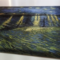 Arte de Parede Van Gogh - Noite Estrelada sobre o Ródano | Impressão Premium 68x50cm - imagem 5