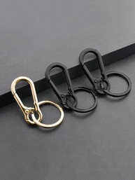 Kit 3 Chaveiros de Metal Premium: Elegância e Durabilidade para Suas Chaves (Prata, Preto, Dourado) - imagem 1