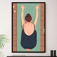 Quadro Decorativo Pilates Ioga Fitness A4 23x33cm - Moldura Premium para Academia e Casa - imagem 2