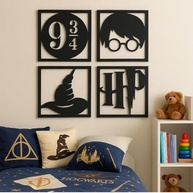 Kit 4 Quadros Decorativos Harry Potter MDF 20x20cm - Acabamento Premium com Tecnologia a Laser - imagem 5