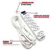 Régua de Tomadas 6 Saídas ONYK Premium: Segurança e Praticidade com Filtro de Linha e Interruptor Bivolt - imagem 3