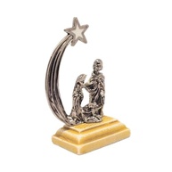 Mini Presépio Natalino em Metal com Base de Mármore - Lembrancinha Decorativa de Luxo - imagem 5