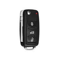 Capa Chave Canivete 3 Botões VW Gol, Fox, Golf, Up, Jetta, Voyage G6 - Preta - imagem 2